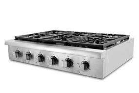 Thorkitchen HRT3618U 36" Pro-Style Gas Rangetop with 6 Sealed Burners, Stainless Steel N3