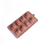 5 Pieces Set of Candy Molds, Chocolate Molds, Silicone Molds, Soap Molds, Silicone Baking Molds- Dinosaur,Happy... N3