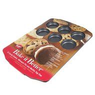 12 Cavity Bake Pan Muffin Top Cookie Whoopie Pie Heavy Duty Metal Sheet Wilton N3