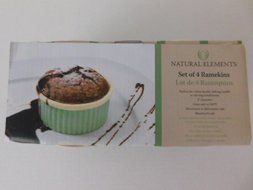 Natural elements set of 4 Green Ramekins
