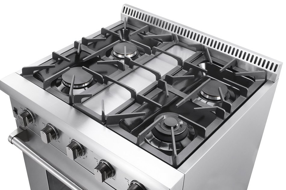 Thor Kitchen HRG3080U 30" Freestanding Professional Style Gas Range with 4.2 cu. ft. Oven, 4 Burners, Convection...