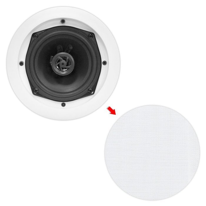 4) Pyle Pro PDIC61RD 6.5'' 400W 2-Way In-Ceiling/Wall Speaker System White (Pair) N4