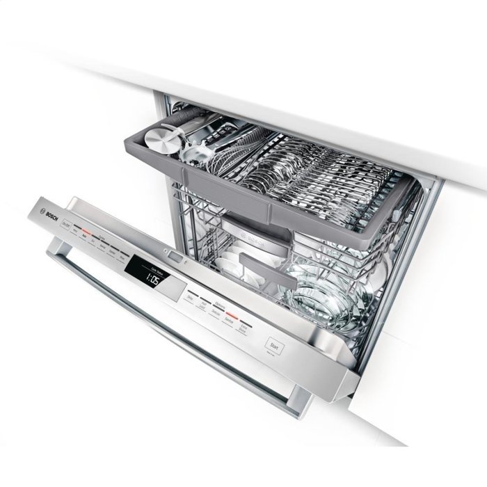 Bosch SHX68T56UC 800 24" Black Semi-Integrated Dishwasher - Energy Star N4