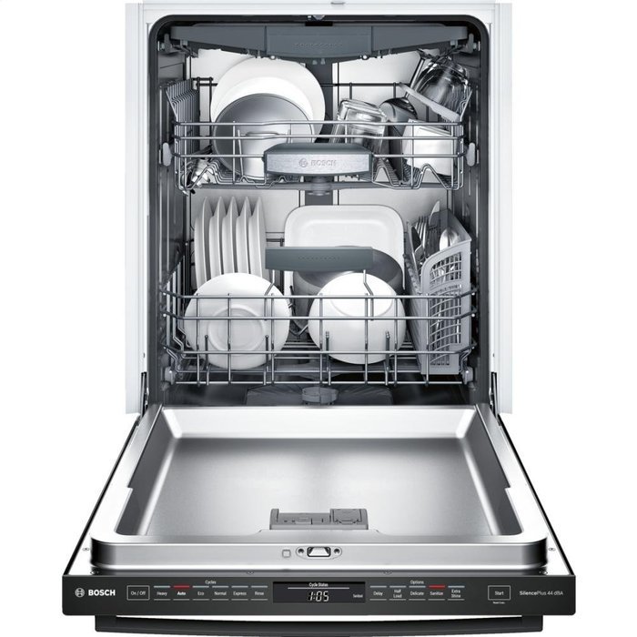 Bosch SHX68T56UC 800 24" Black Semi-Integrated Dishwasher - Energy Star N5