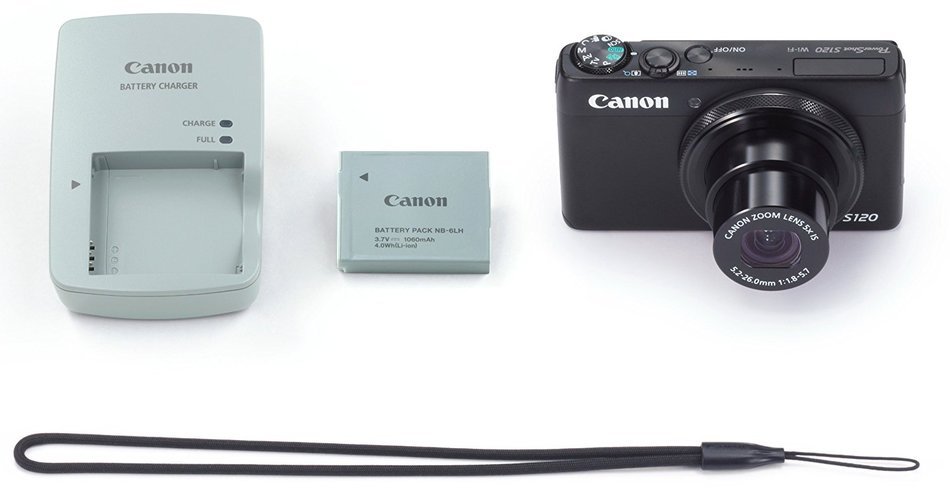 Canon digital camera PowerShot S120 (black) F value 1.8 24 mm wide-angle 5 x optical zoom PSS120 (BK) - International... N4