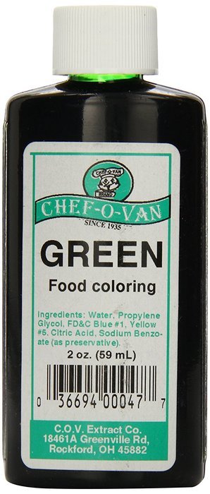 Chef-O-Van Food Coloring, Green, 2 Ounce