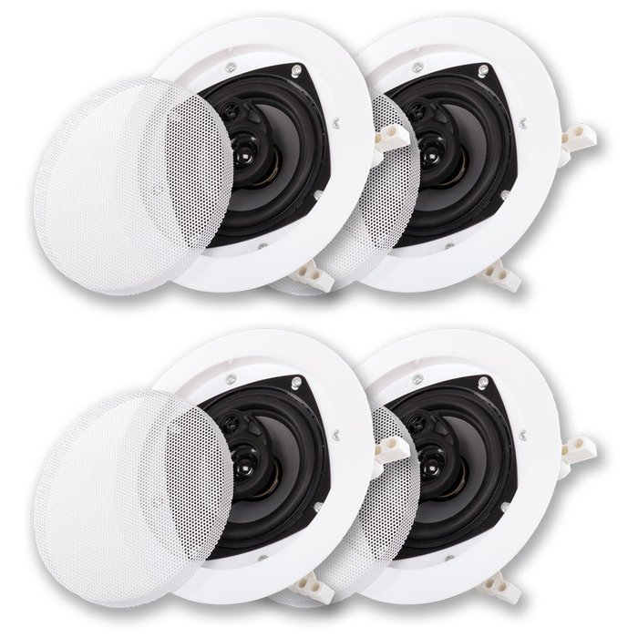 Acoustic Audio CS-IC43-2PR 200 Watt 4" 3-Way Home Theater In-Wall/Ceiling Speakers (2-Pair)