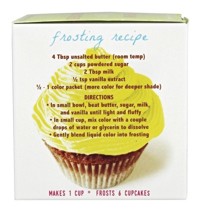 Cupcake Coloring Set (PINK, YELLOW, and BLUE) - All Natural, Vegan, Non-GMO N4