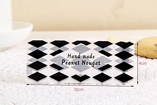 B&S FEEL 200 Pcs Nougat candy wrappers packaging paper plastic bags N3