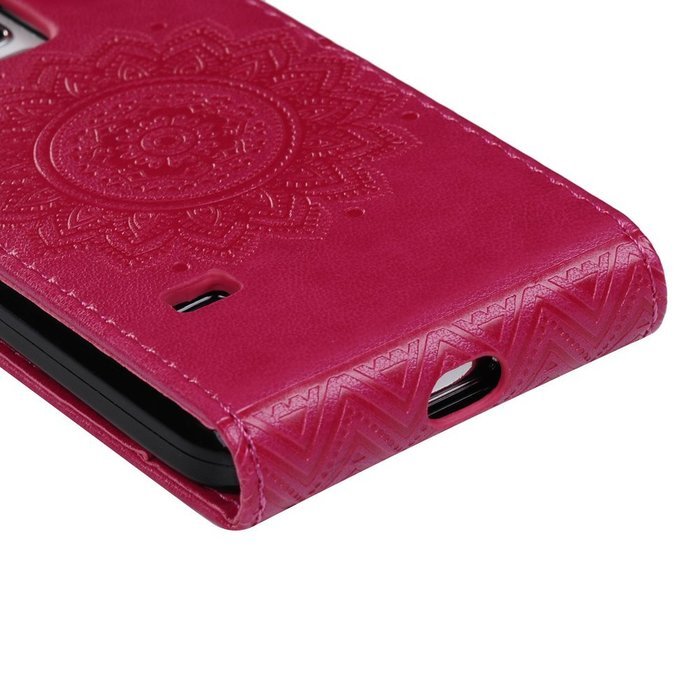 Badalink Galaxy S5 Mini Up-Down Open Folio Flip Case Kickstand Vertical PU Leather Embossed Totem Magnetic Snap... N60