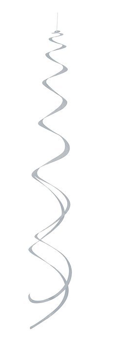 Plastic Hanging Swirl Decorations, 26", Light Blue, 8 Count N8