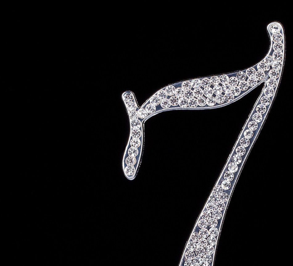 thumbnail image 2 of LOVENJOY Gift-Boxed Rhinestone Number 8 Cake Topper, 2.8 2 of 11