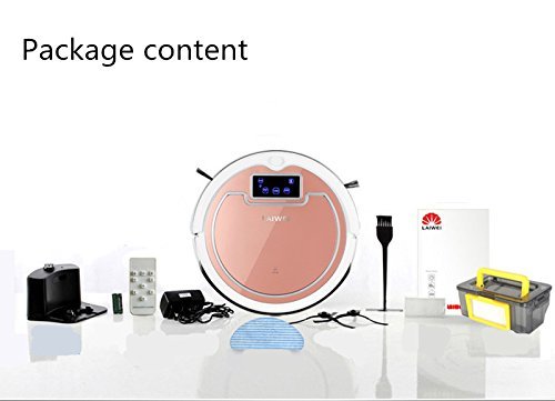 Dearhouse Self Charging Wet Mop Floor Cleaning Robot Vacuum Cleaner with Remote Control (Rose gold) N8