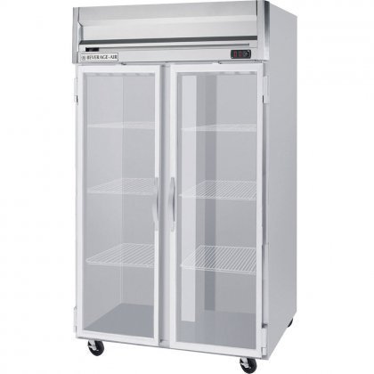 Beverage-Air HFPS2-1G Horizon Series Two Section Glass Door Reach-In Freezer 49 cu.ft. Capacity Stainless Steel...