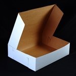 Lot of 50 Bakery Box WHITE 9x9x2.5 for Pie Pastry Cookie Mini Cupcake