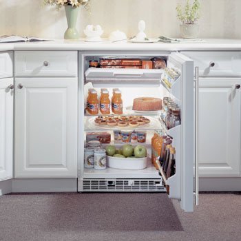 24" Refrigerator / Freezer Color: Black, Hinge: Right