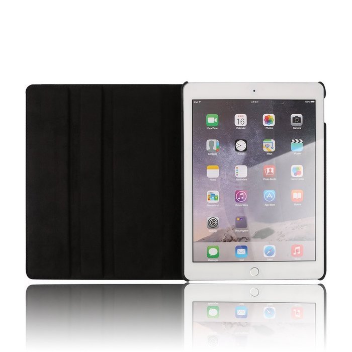 ipad Case Red,TechCode 360 Degrees Rotating Magnetic PU Leather with Stand Smart Auto Sleep/Wake Feature Case... N34
