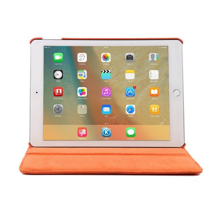 ipad Case Red,TechCode 360 Degrees Rotating Magnetic PU Leather with Stand Smart Auto Sleep/Wake Feature Case... N38