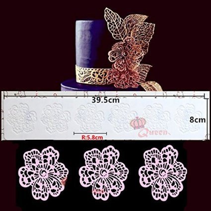 Anyana Giant Flower Sugar Craft Lace Silicone Cake Moulds Cooking Tools Impression Mats N2