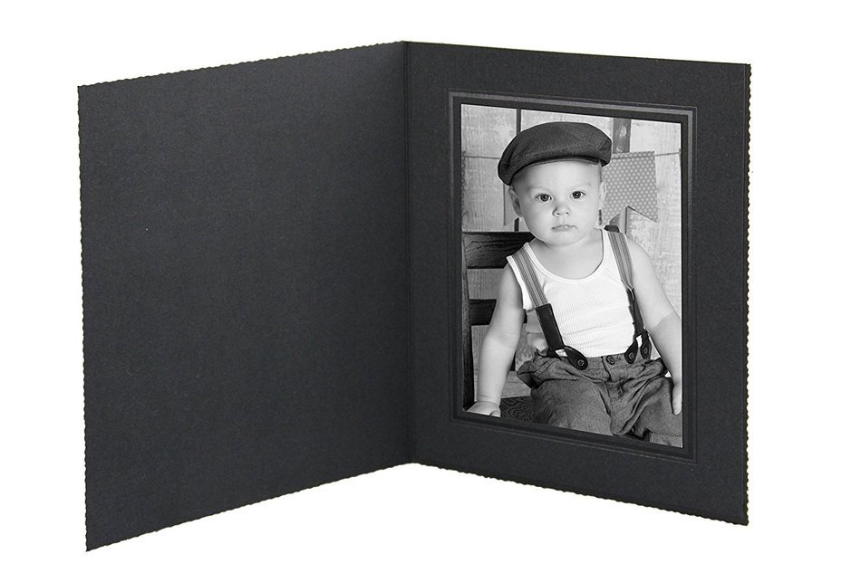Tyndell Black T-50 Photo Folder 5x7 (10 Pack) N2