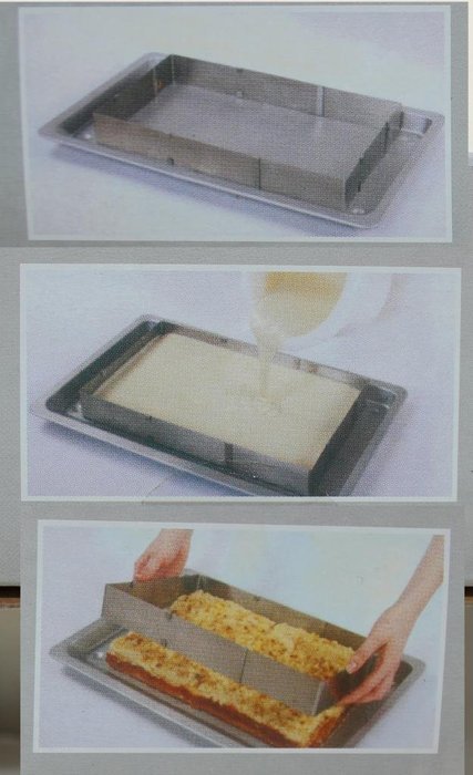 Tifan Adjustable Square Stainless Steel Mousse Cake Square Cake Ring Bakeware Tool N4