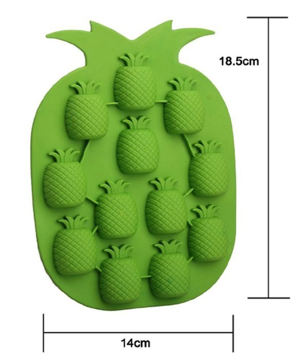 C-Pioneer DIY Ananas Pattern Silicone Juice Ice Cube Tray Mould Maker Mold fr Bar Cocktail N3