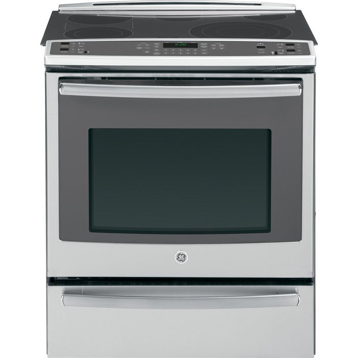 GE PS920SFSS Profile 30" Stainless Steel Electric Slide-In Smoothtop Range - Convection