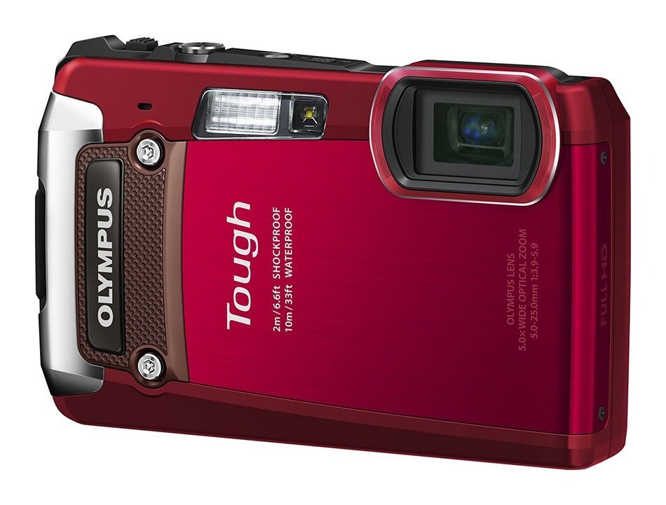 Olympus Tough TG-820 iHS Shock & Waterproof Digital Camera (Red) - International Version (No Warranty) N3