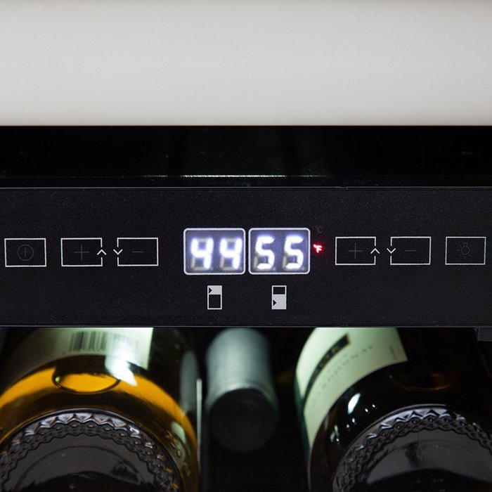 Whynter BWR-171DS Elite 17-Bottle Seamless Stainless Steel Door Dual Zone Built-in Wine Refrigerator N4