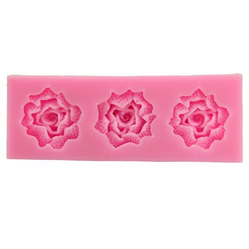 Let'S Diy 3 Holes Roses Molds For Fondant Sugar Jello Jelly Ice Soap Cake Decorating Tools Foundant Silicone Moulds N4