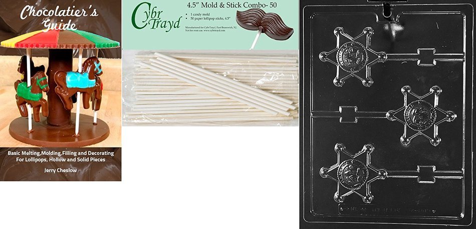 Cybrtrayd J108 Sherriff Badge Pop Jobs Chocolate Candy Mold N4