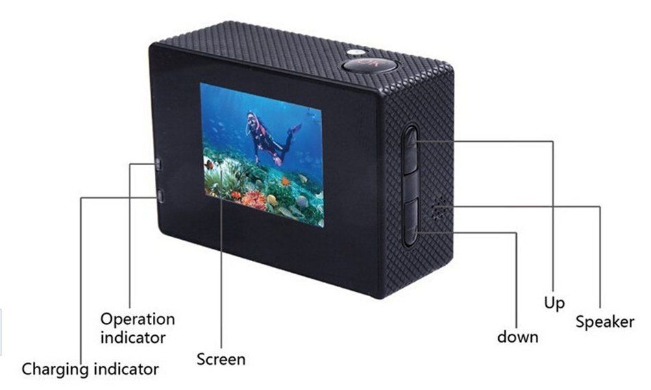 Watree.&reg; Waterproof Action Sports Camera 5mp 720p Hd Underwater 30m with Free 16gb Sd Card and Free Accessories... N7