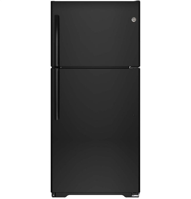 GE GTE18ITHBB 18.2 Cu. Ft. Black Top Freezer Refrigerator - Energy Star N2