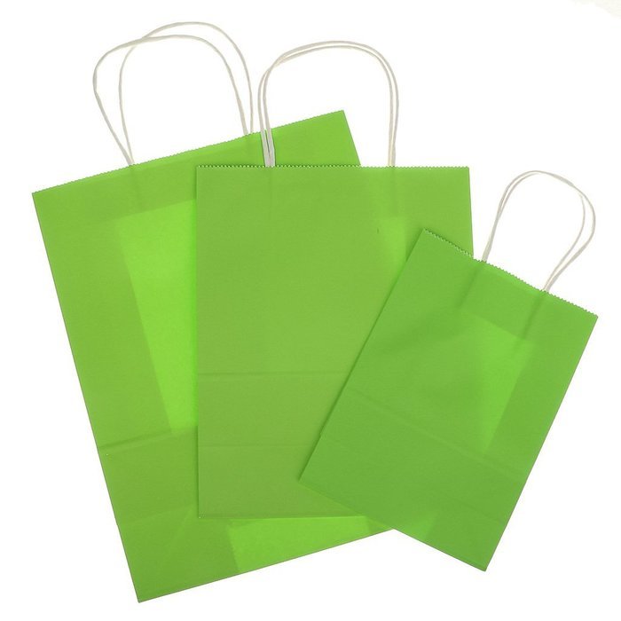 Bright Paper Party Gift Bags With Handles Birthday Wedding Loot Candy Shopping Retail Bag Pouches - Brown, 22... N34