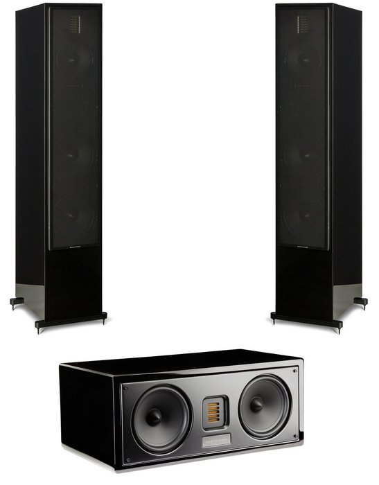 Martin Logan Motion 60XT Black Floorstanding Speakers with Motion 30 Black Center Channel Speaker