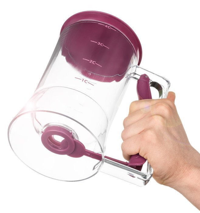 Holuck Cake Batter Distributor Batter Dispenser with Measuring Label DIY Cake Pancakes,with24 silicone baking... N5