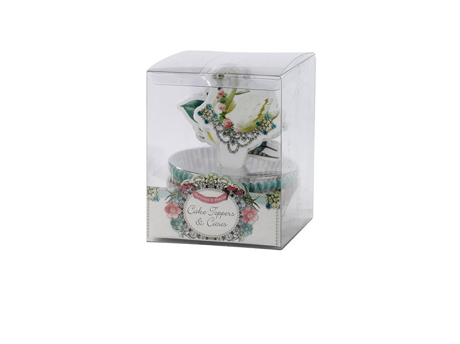 Pastries & Pearls Tea Party Cupcake Cases and Toppers