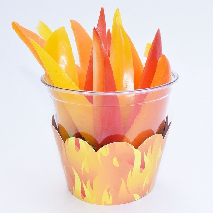 Fire Truck Flame Theme Cupcake Wrappers, Blaze, Confetti Couture Party Supplies, 36 Wraps N9