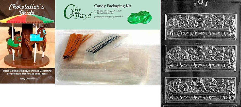 Cybrtrayd R022 Last Supper Bar Chocolate Candy Mold with Exclusive Cybrtrayd Copyrighted Chocolate Molding Instructions... N4
