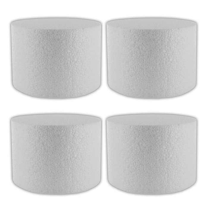 Cake Dummy Round, 6 x 4 Inches, 4 Count by GSA
