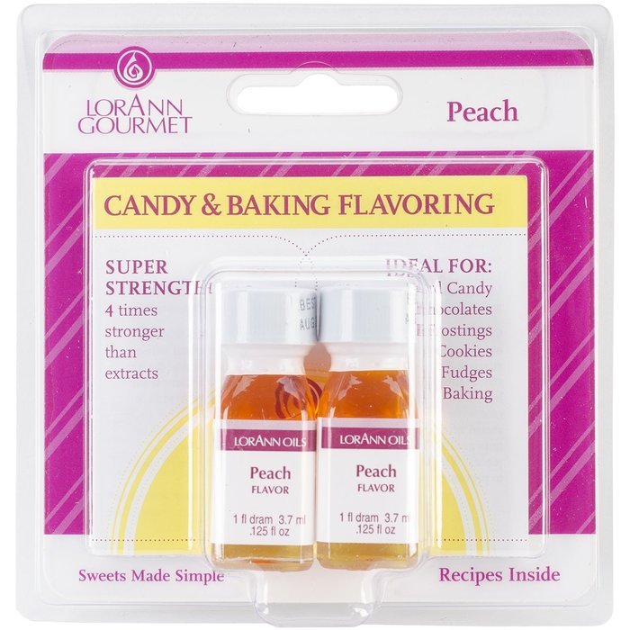 Lorann Oils Candy and Baking Flavoring Bottle (2 Pack), .125 oz, Peach N2