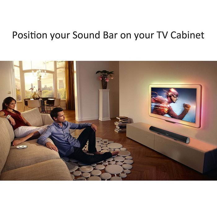 MEGACRA Deep Bass Surround Sound System 2.0 Channel 34 Inch Bluetooth Sound Bar N2