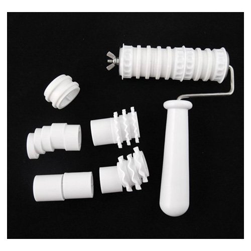 TOOGOO(R) Fondant Ribbon Cutter Roller Embosser Cake Becorating N5