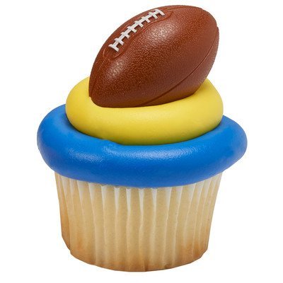 Football Cupcake Rings - 24 pc N2