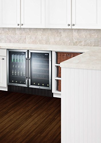 Summit SWC1840 3.3 cu. ft. Capacity Built-In Wine Cooler with Factory Installed Lock Digital Thermostat Digital... N2