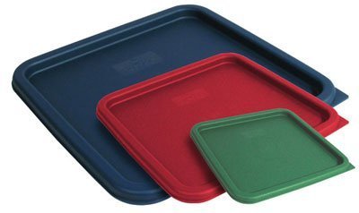 Winco PE Square Cover, Fits 6 and 8-Quart, Red