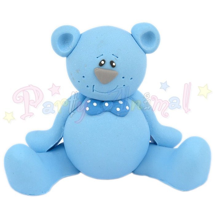 Cake Star Topper - Blue Teddy Bear - Cake Decoration Baby / Christening Celebration Topper