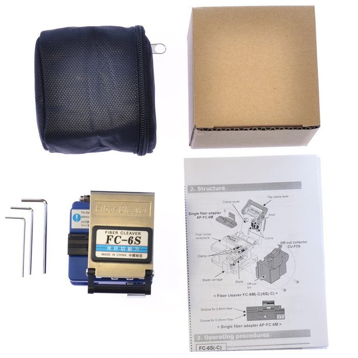 Optical Fiber Cleaver FC-6S High Precision Cut Cutting Tools N3