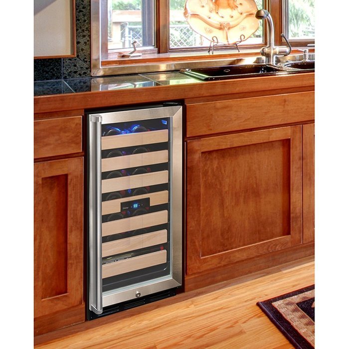 Vinotemp VNTVT-26SB-ID 26-Bottle Wine Cooler with Interior Display N5