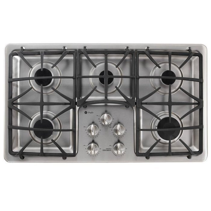 GE PGP966SETSS Profile 36" Stainless Steel Gas Sealed Burner Cooktop